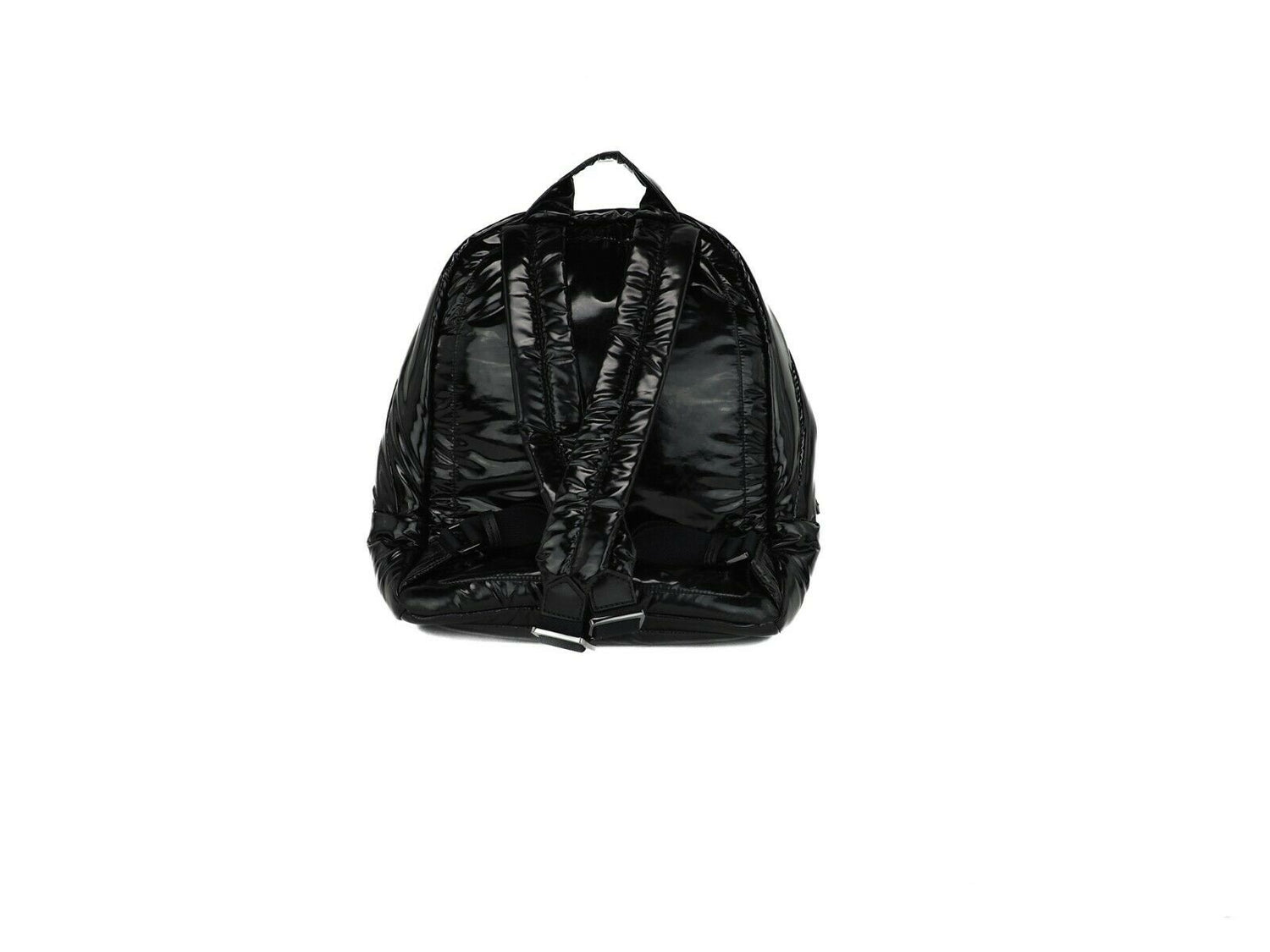 Rae Medium Quilted Patent Leather Backpack Bookbag (Black)