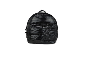 Rae Medium Quilted Patent Leather Backpack Bookbag (Black)