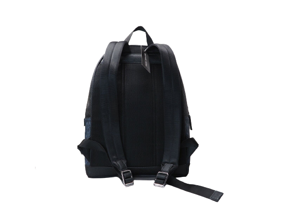 Cooper Large Signature PVC Varsity Stripe Backpack Bookbag (Admiral Multi)