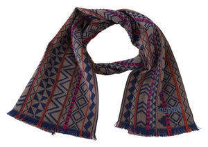 Multicolor Patterned Wool Unisex Scarf