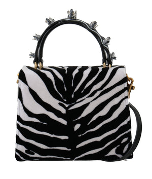 Black White Zebra Crossbody WELCOME Purse Bag