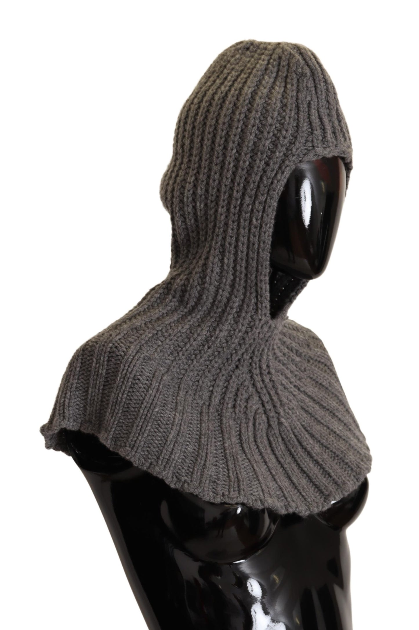 Gray 100% Cashmere Knitted Wrap One Size Scarf