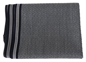 Gray Stripes Pattern 100% Wool Unisex Neck Wrap Scarf