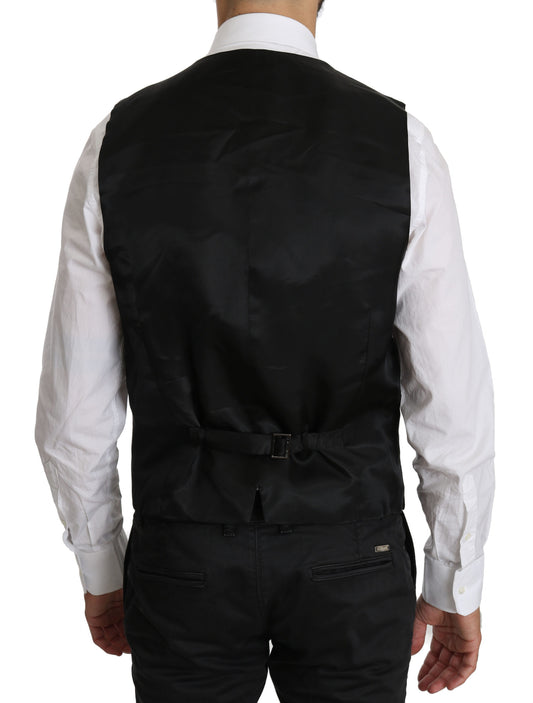 Black Waistcoat Formal Gillet STAFF Vest Dress