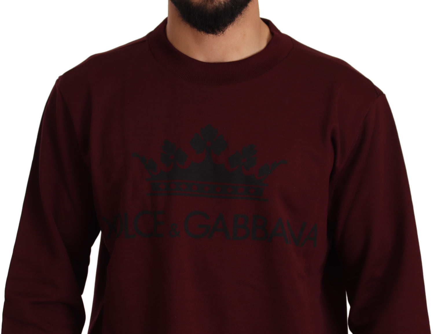 Bordeaux Crown Cotton Pullover Sweater