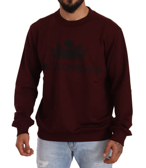 Bordeaux Crown Cotton Pullover Sweater