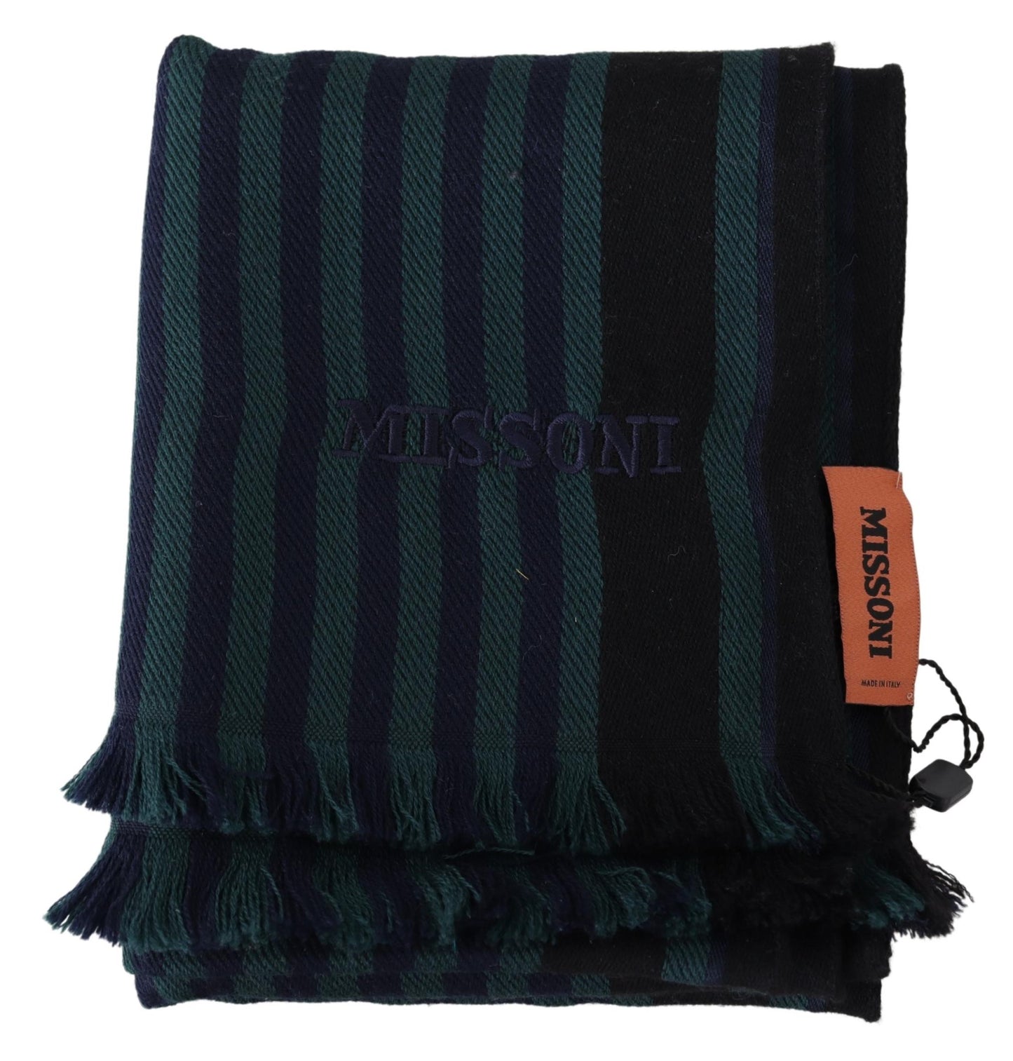Multicolor Striped Wool Unisex Neck Wrap Shawl