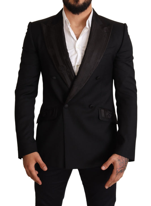 Black Double Breasted Jacket SICILIA Blazer