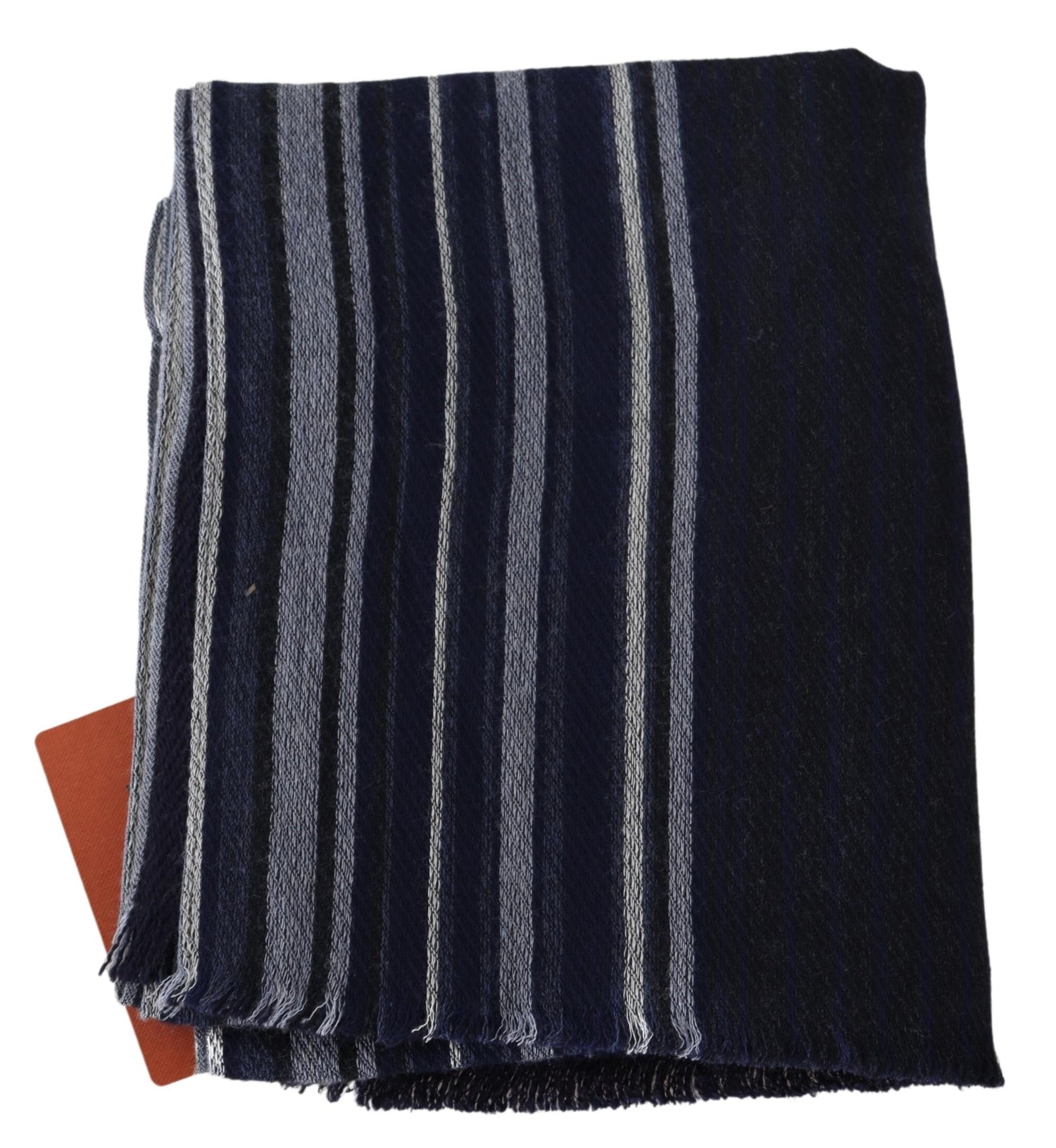 Multicolor Wool Striped Unisex Wrap Fringes Shawl