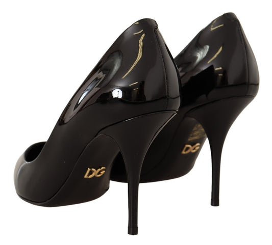 Black Patent Leather DG Pumps Heels Shoes