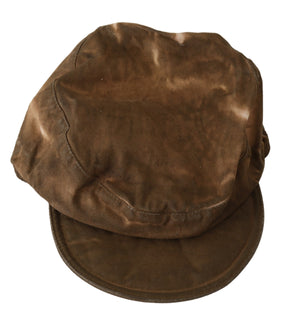 Brown Newsboy Beret Cabbie Fedora Hat