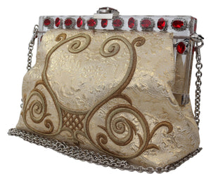 Gold Brocade Crystal Shoulder Borse VANDA Bag