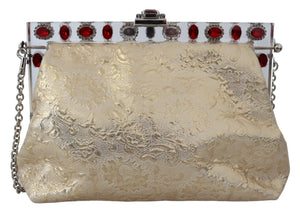 Gold Brocade Crystal Shoulder Borse VANDA Bag