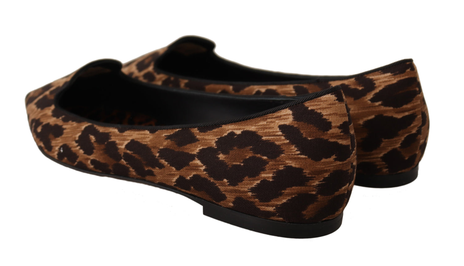 Brown Leopard Print Ballerina Loafers Shoes