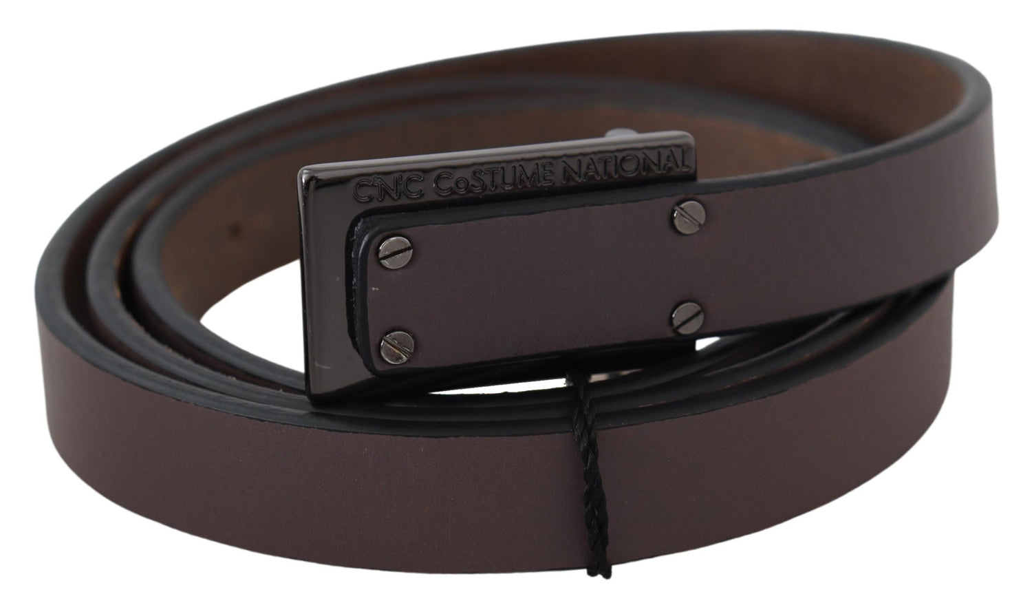 Brown Leather Tactical Logo Buckle Dark