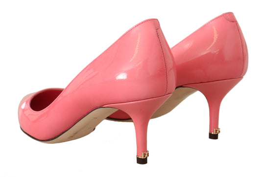 Pink Patent Leather Heels Pumps