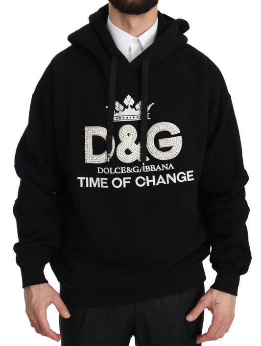 DG Crown Crystal Hooded Pullover Sweater