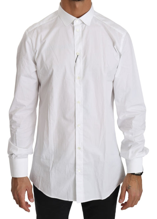 White Cotton Long Sleeve Top Shirt
