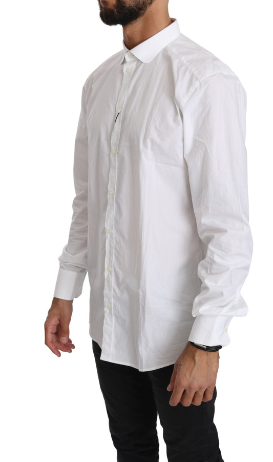 White Cotton Long Sleeve Top Shirt