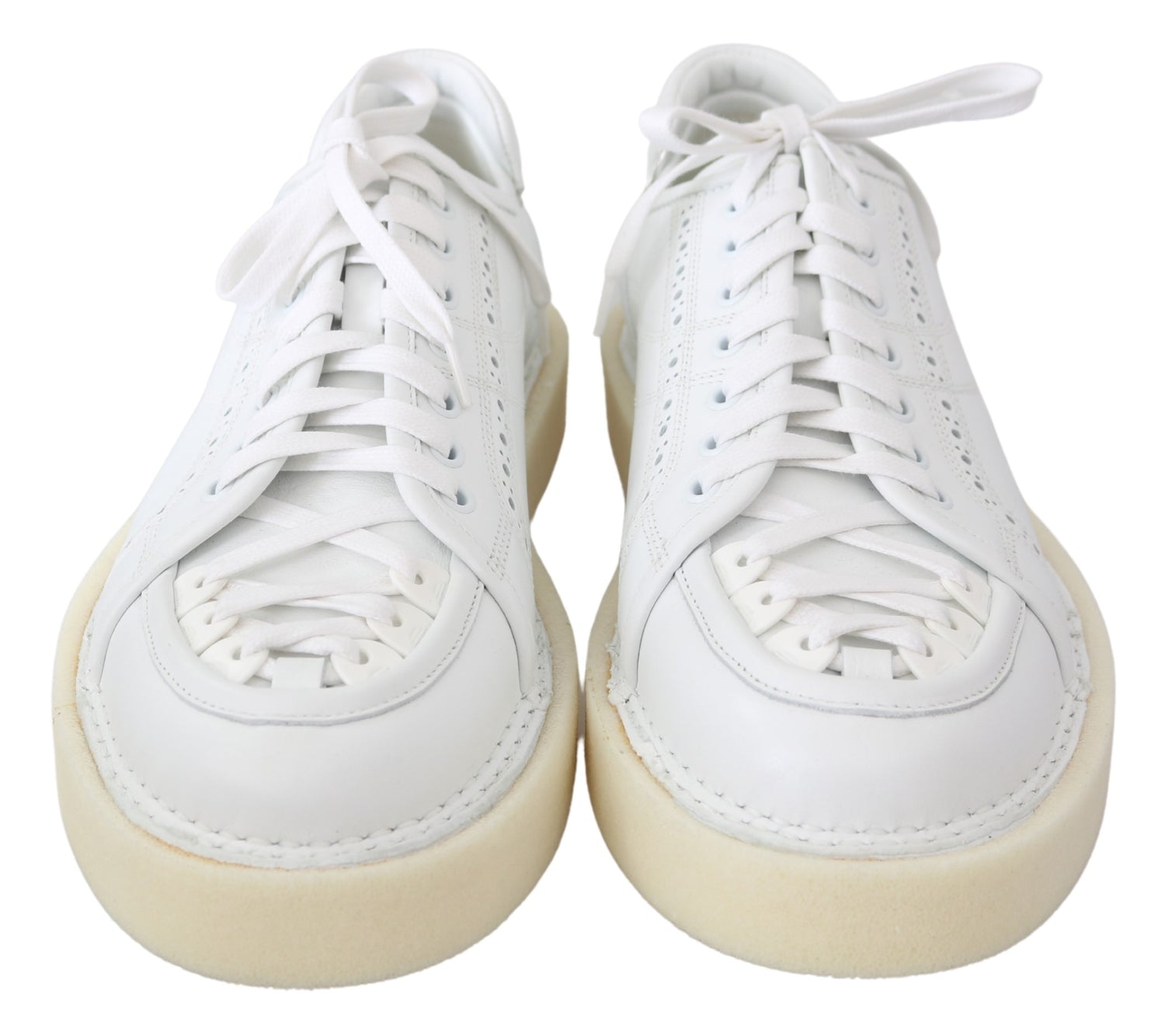 White Leather Low Top Sneaker Modigliani Shoes