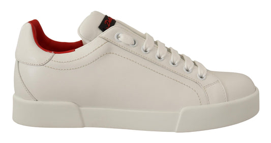 White Leather Low Top Women Sneakers Shoes