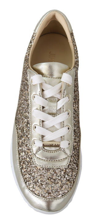 Monza Antique Gold Leather Sneakers
