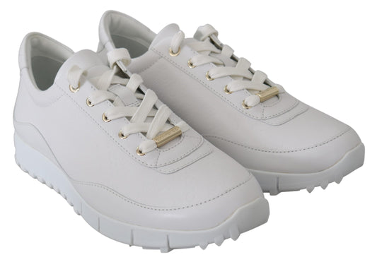 Monza White Leather Sneakers