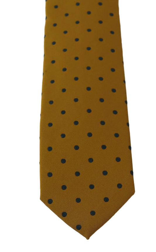 Yellow Polka Dot Classic Mens 6cm Necktie Accessory  Tie