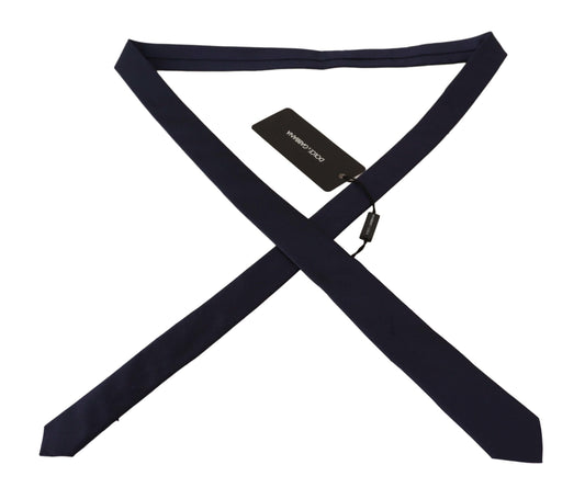 Navy Blue 100% Silk Slim Mens 4cm Necktie Accessory Tie