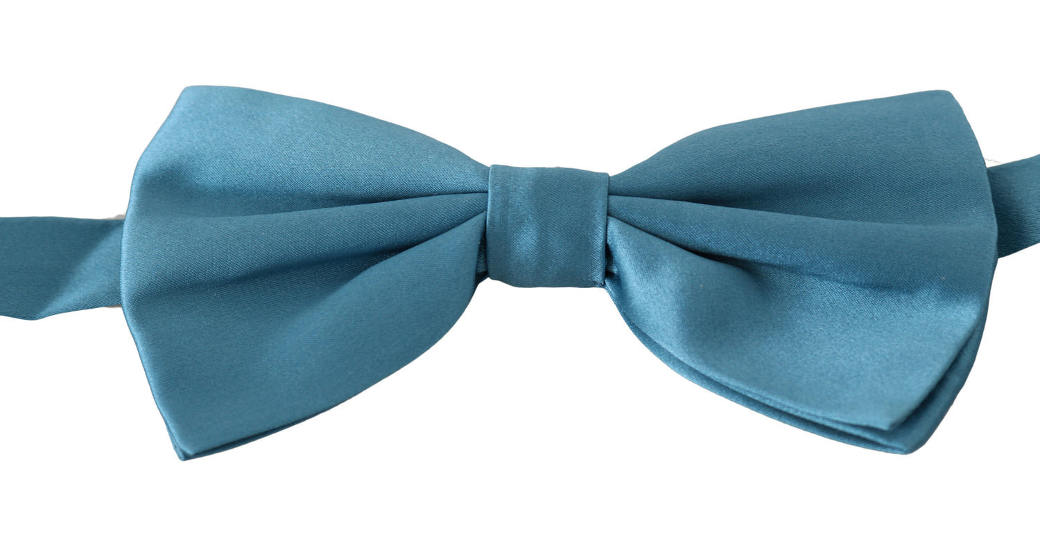 Light Blue 100% Silk Adjustable Neck Papillon Bow Tie