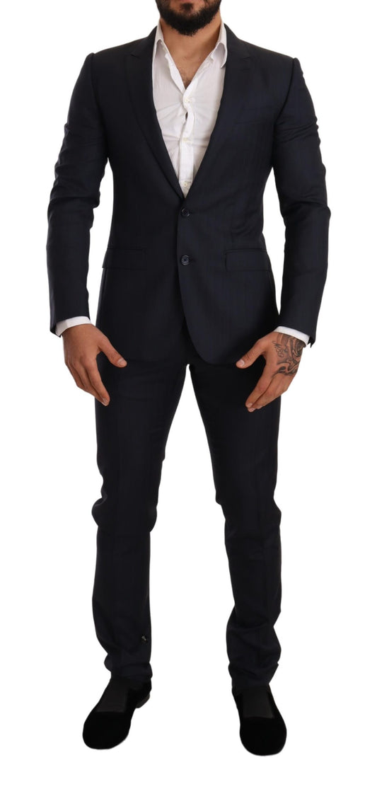 Blue Wool Slim Fit 2 Piece MARTINI Suit