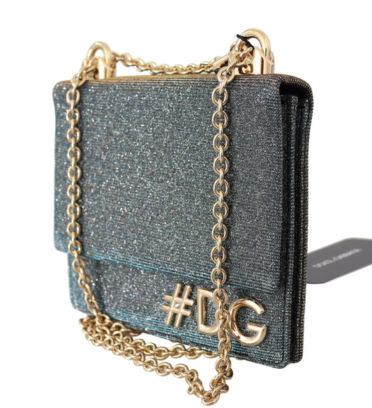 Blue Cotton #DG Gold Chain Mini Crossbody Borse Bag