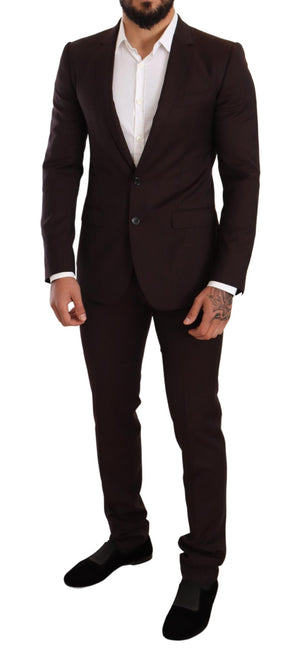 Bordeaux Wool MARTINI Slim Fit Suit