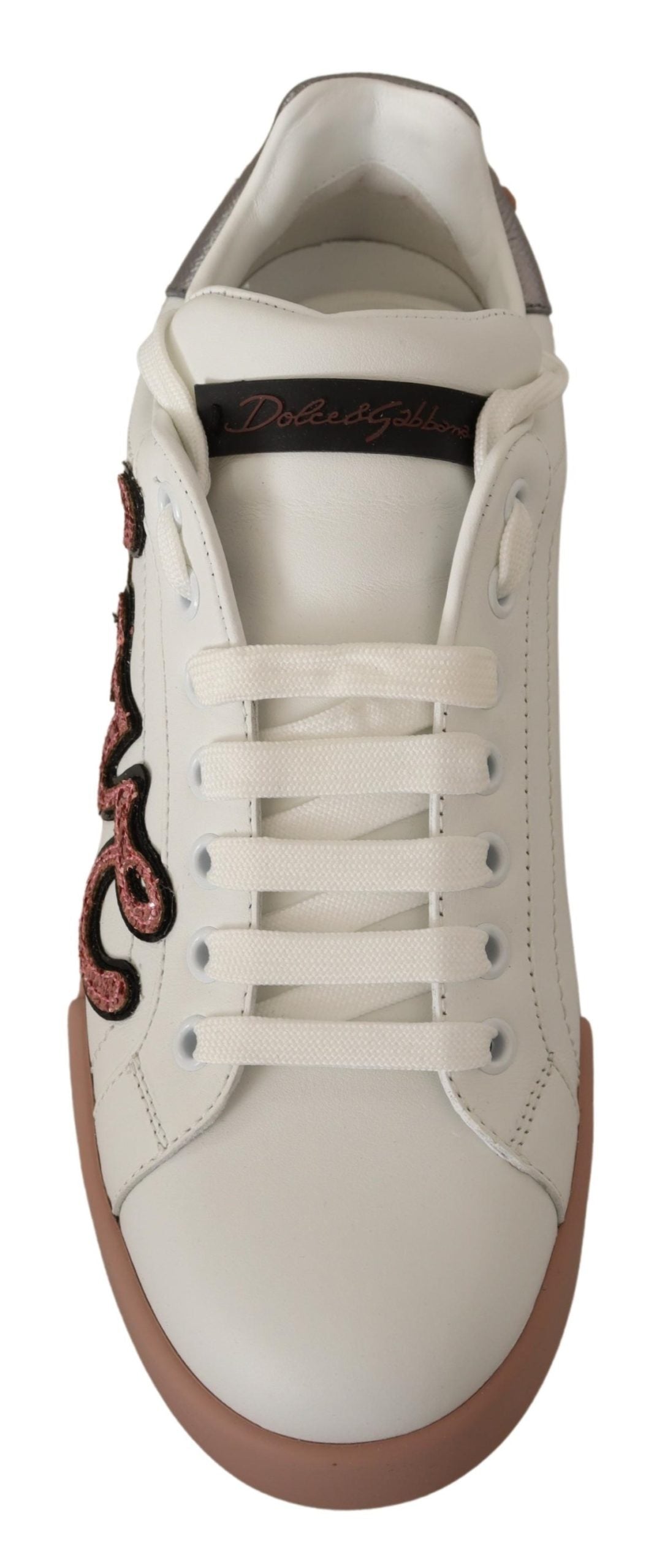 White Love Patch Portofino Sneakers Shoes