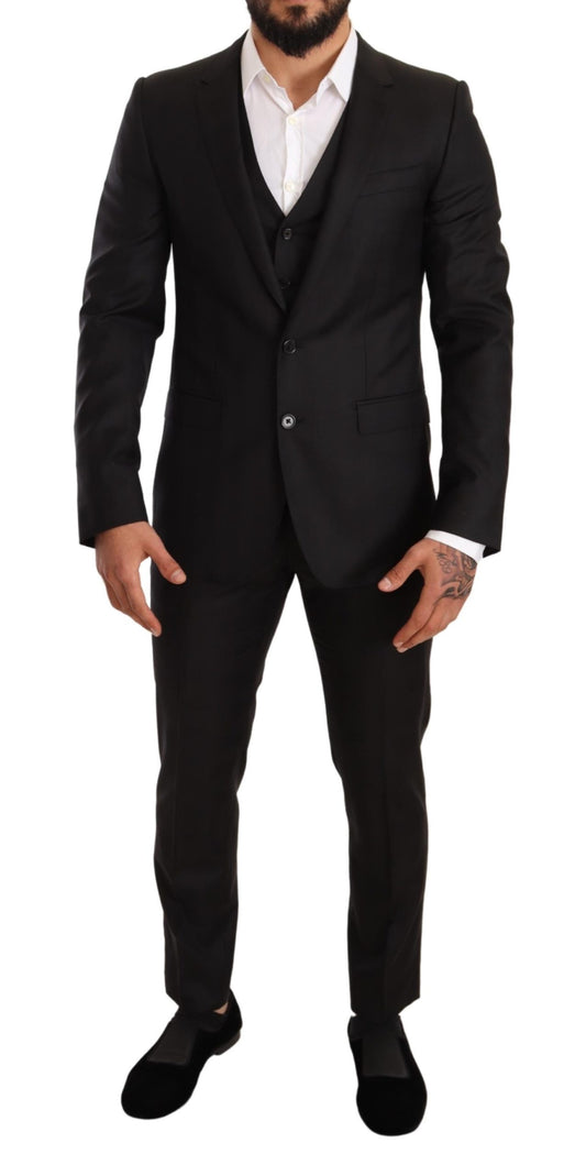 Black Wool Slim Fit MARTINI Suit