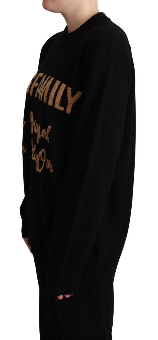 Black #DGFAMILY Cashmere Pullover Sweater