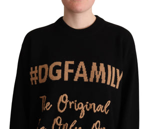 Black #DGFAMILY Cashmere Pullover Sweater