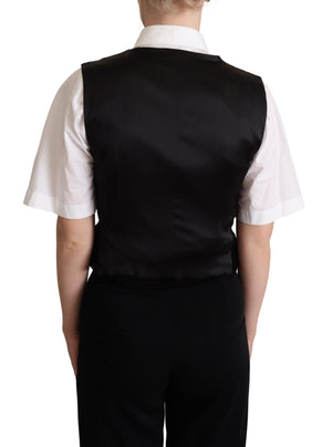 Black Velvet Sleeveless Waistcoat Vest