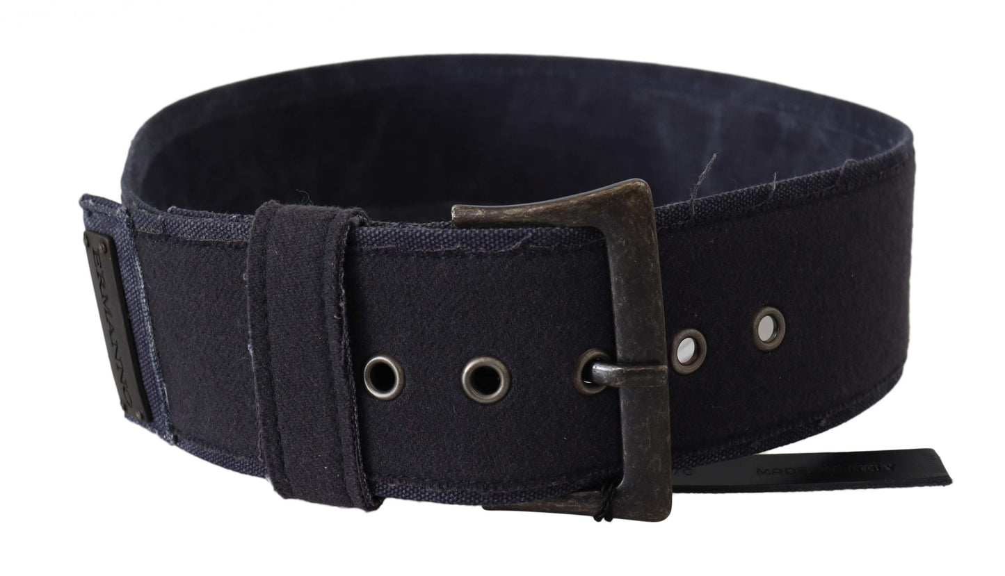 Black Leather Wide Buckle Waist Luxury Belt