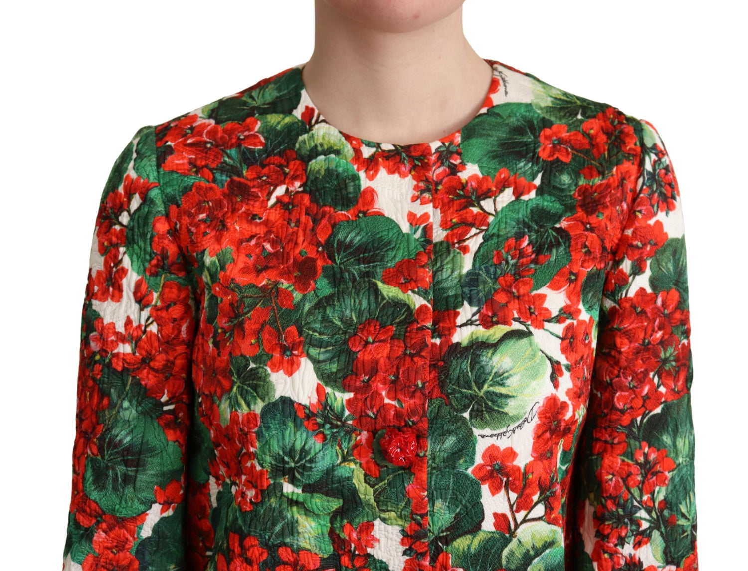 Multicolor Floral Brocade Blazer Jacket