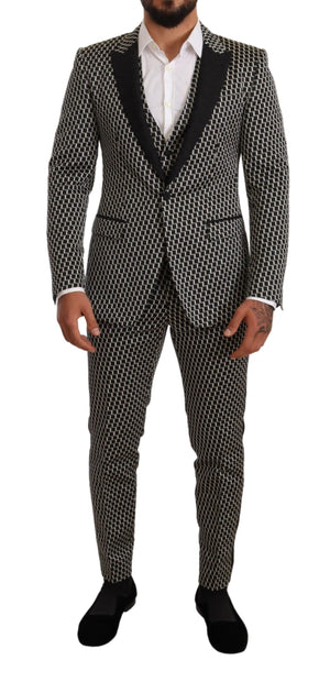 Black White Check 3 Piece Set MARTINI Suit
