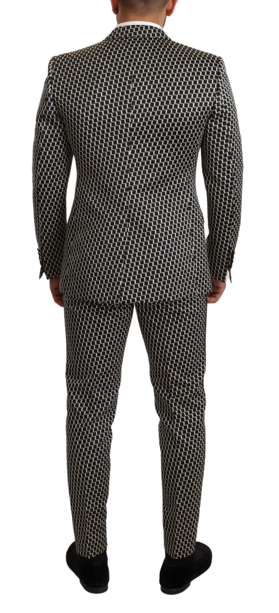 Black White Check 3 Piece Set MARTINI Suit