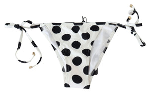 Black White Polka Print Two Piece Swimwear Bikini