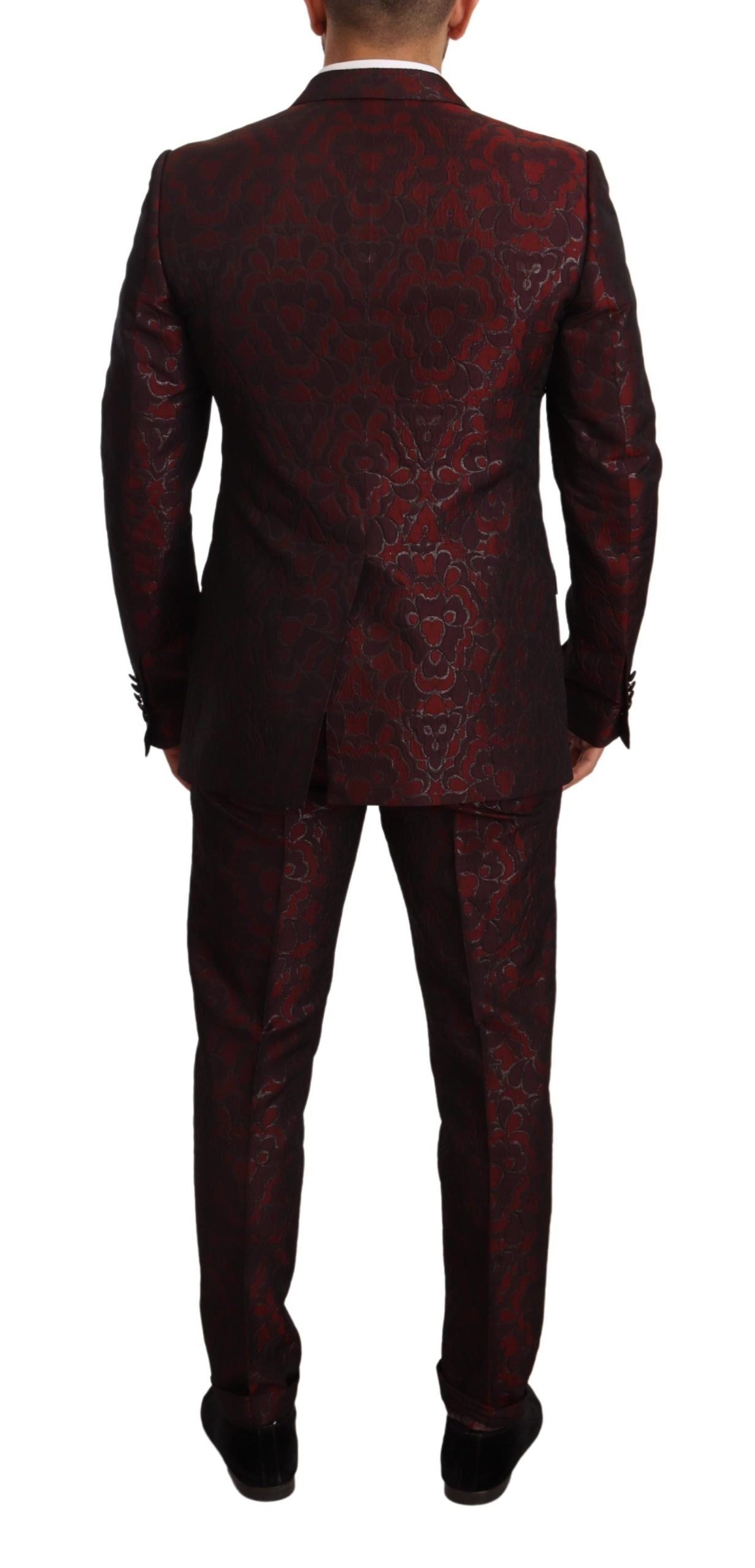 Red Brocade Slim 2 Piece Set MARTINI Suit