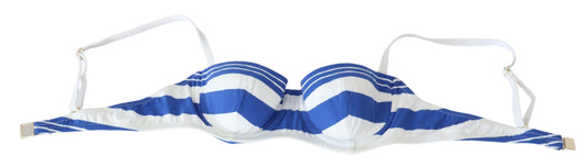 Blue White Stripes Women Beachwear Bikini Tops
