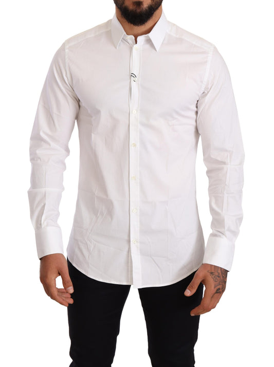 White Cotton Stretch Formal Shirt