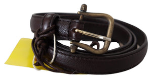 Brown Leather Vintage Buckle Belt