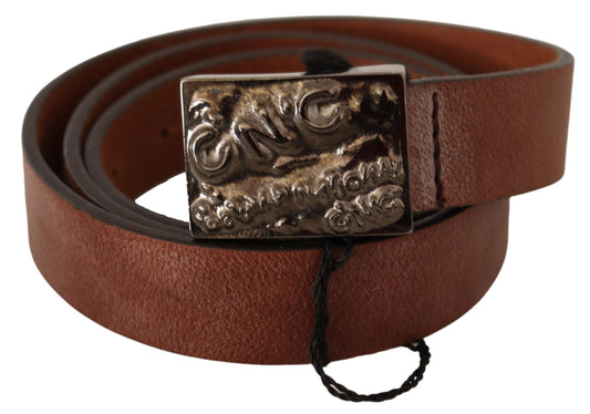 Brown Metal Buckle Waist Belt