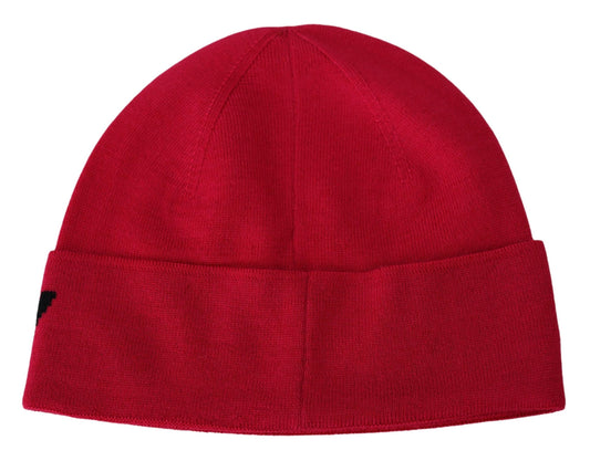 Red Pink Wool Beanie Unisex Men Women Beanie Hat