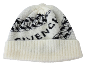 White Wool Unisex Winter Warm Beanie  Hat